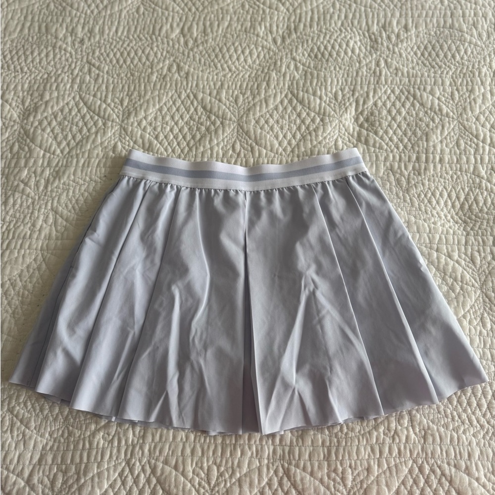 Light Gray Pleated Women's Skirt - Classic A-Line